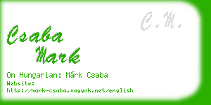 csaba mark business card